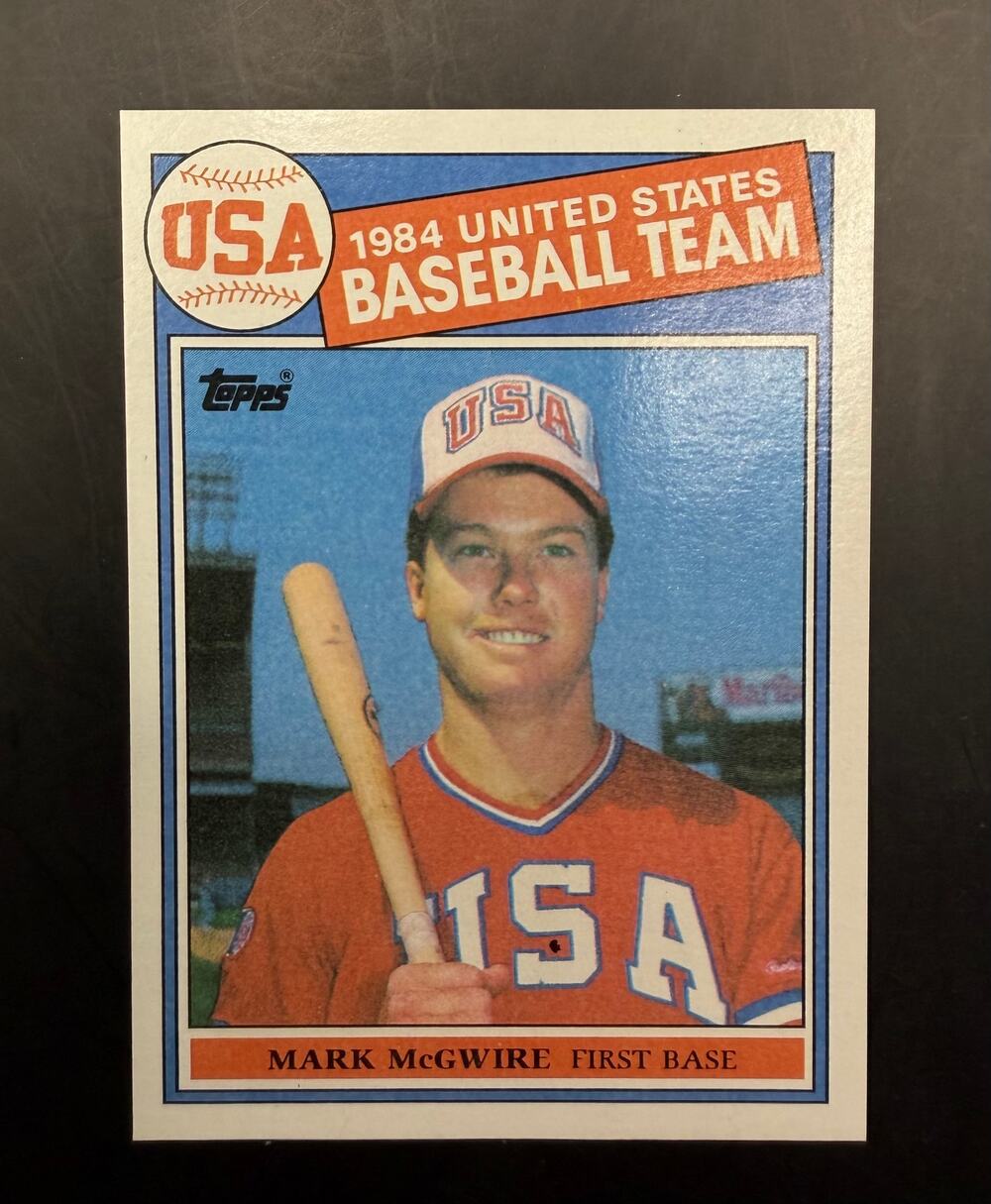 1985 Topps Mark McGwire Rookie Card 1984 Olympics Oakland A's St Louis Cardinals